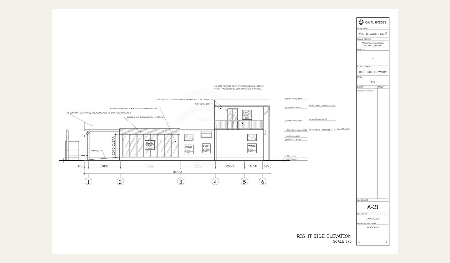 Sheet A-20, the front elevation